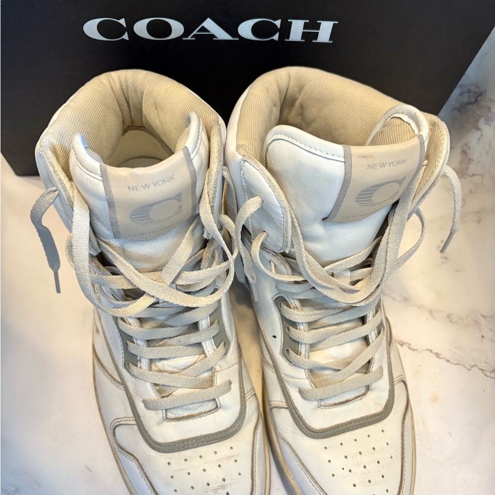 Coach Intentionally Distressed High-Top Men’s Sneakers - Box Included - Picture 4 of 6